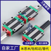 Upper silver linear guide slider HIWIN linear slide rail HGW15CC CA upper and lower lock type HG15 flange slider