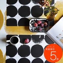 Original independent design Nordic ins waterproof oil-proof wash-free simple western food mat pp table mat pet mat