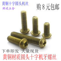 Brass round head Phillips screw M3 M4 M5 M6 M8 * 6X8X10X30X50 pan head machine wire nail
