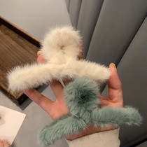 South Korea Soft Glutinous Plush Hair Clip Autumn Winter Warm Teenage Girl Grip Shark Clip Shark Clip Rear Brain Spoon Clip Temperament Arrest Brief
