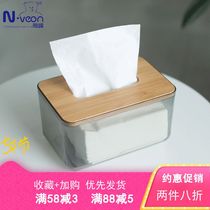 Nanfeng Napkin paper box Transparent modern simple storage tissue box Living room Nordic ins toilet toilet household