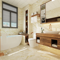 Imitation marble tile stickers Bathroom background wall Living room wallpaper self-adhesive wall stickers Waterproof floor renovation kitchen