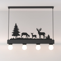  Nordic restaurant chandelier Creative personality art Modern minimalist long bar loft shop dining table Dining room lamps
