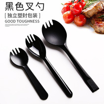 Independent Packaging Color Plastic Fork Spoon Disposable Sweet Spoons Cake Spoon Fork Cute Little Spoon 2000 Only