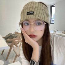 Available in number of degrees female Han version Tide Big Frame Glasses Anti Blue Light Mesh Red the same person Vegan Square Eyeframe Big Face slim