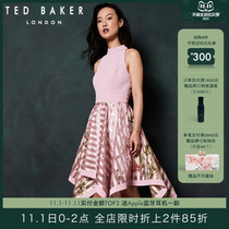 TED BAKER ladies sweet sleeveless stitching irregular skirt dress