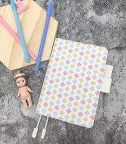 Original book jacket grid color square hand account Book jacket leather hand account protection square hobo application