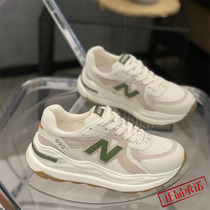 Ghan shoes and lady thick sole 2022 autumn new one - sided small real - li - leather N - word casual sports daddy shoes