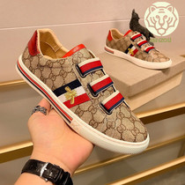 Casual Shoes Men Luxury Goods 100 Hitch Classic Board Shoes New Breathable Little Genuine Leather Bee Trendy European Station Mens Shoes