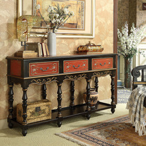 Entrance table modern minimalist villa entry porch cabinet retro Chinese style table table Italian sofa back a few long supply table