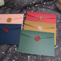 Wedding Gift Blue Pearlescent Red Green Seal Letter Sticker Fire Lacquer Gold Upscale Business Pink Letter Paste Sulphuric Acid Paper Transparent Envelope