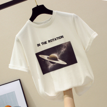 Korean polished white short-sleeved T-shirt womens loose new Korean version of spring casual wild cec base shirt top clothes