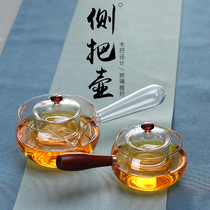 Thickened glass bubble teapot electric pottery stove heating small with filter tea set household explosion-proof side handleet base