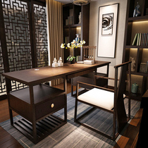 New Chinese style desk modern chair combination by the model room study desk desk Zen furniture
