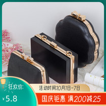 Tangtu rabbit box mouth gold flower-shaped trapezoidal square mouth gold box handmade diy mouth gold box material package accessories