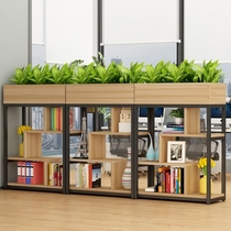 Wrought iron partition shelf Bookshelf Dining room decoration screen Floor-to-ceiling bookcase Home living room office entrance flower rack