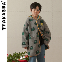 (HONEY series )TYAKASHAKIDS Taka Sha Tongsui jacket long children's plush coat