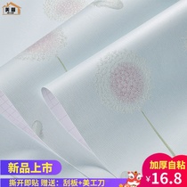 New self-adhesive high-grade dandelion feather childrens room non-woven wallpaper self-adhesive bedroom background wall wallpaper home