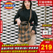 Dickies autumn new plaid print Hand bag couples casual shoulder bag 8367 Y B