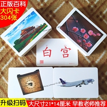 Duman Early Education Encyclopedia Flash Card Qitian Right Brain Memory Development Bilingual Graphic Encyclopedia Large Card with Musical Instrument Architecture etc.