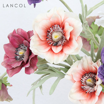 Lancol Retro Style Romantic Simulation Flowers Rouge Red Purple White Headroom Dining Room Table Decorate Silk Flowers Fake Flowers