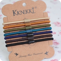 Korean KKNEKKI leather band imported hair rope advanced sense head rope durable Hairband elastic pull hair card