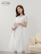 Seven Volume One cut small white dress V-neck lace fairy dress 2021 summer new 0519