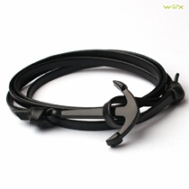  Bracelet leather braid leather bracelet rope mens hook