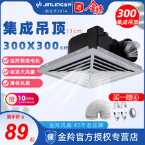 Jinling exhaust fan 300x300 aluminum gusset integrated ceiling bathroom kitchen exhaust fan 10 ceiling ventilation fan