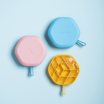 Creative ice grid mold silicone with lid sealed ice box small abrasive ice block box home frozen ice cube frozen artifact