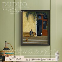 American landscape still life mural painting simple modern living room decoration painting European style retro light luxury restaurant bedroom hanging painting