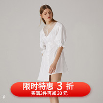 SyncChic Star Luxury AlternaSenses New Slim Lantern Sleeve Asymmetrical Shirt Dress