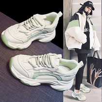 Thick-soled sneakers female Joker ins inside increased casual dad shoes 2020 spring new women shoes X0307