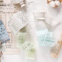 Holiday Time Ticket Root Duct Tape Type Defecation Paper Salt Series Retro Notes Hand Ledger Diy Decoration No Stickiness Poop Sign Book