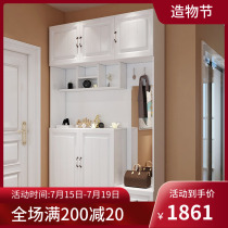 Household foyer cabinet Shoe cabinet Simple modern living room entrance cabinet Large capacity open storage cabinet Partition cabinet customization