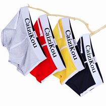Flat corner mens cotton breathable low-waisted underwear boys pants Korean students sexy youth tide Four Corners