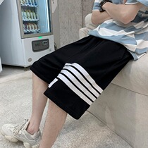 Cang Shi Yishu casual shorts mens 2021 summer new Korean version of popular loose straight five-piece pants beach pants tide