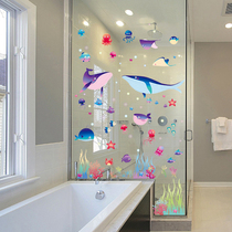 Cartoon fish childrens room wall sticker toilet tile sticker waterproof kindergarten wall sticker wall sticker decoration
