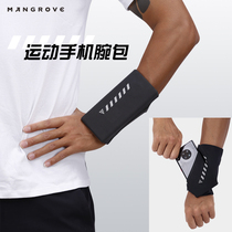 Mangov running mobile phone arm bag wrist bag men and women sports mobile phone arm bag Apple Huawei GM