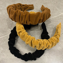 South Korea Folds Velvet Hair Stirrup Netting Red 2021 New Hair Bale Liu Hai Crushed Hair and Crushed Hair