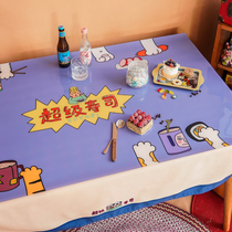 Zuo Hamden Road table mat Waterproof and oilproof PVC soft plastic glass coffee table mat Cartoon tablecloth soft glass transparent