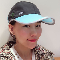 Rear Interest HOII New Hair Chaise Crystal Folding Hat Collision Color Splicing Stick Ball Cap Outdoor Sunscreen Hat Sunhat Casual