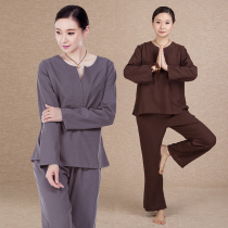 (Joy)cloth cicada loose Indian yoga suit Hemp Cotton meditation suit Lay suit Womens suit Womens home