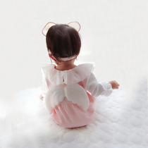 Angel Wings Spring and Autumn Girl Baby Baby One Hundred Days Banquet Photo Clothes Full Moon Lovely Dress