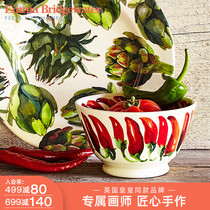 Emma Bridgewater chilli trumpet to make old bowl North European wind hand glazed under color ceramic Home Dining Bowl