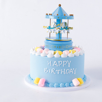 Cake model simulation 2021 New Net red popular carousel window furnishings sample birthday cake model