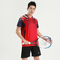 Summer New badminton suit mens and womens short sleeve suit sportswear tennis suit table tennis suit quick-drying and breathable