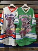 LALABOBO Lala Bo Leopard Head Mesh Sequin Short Sleeve T-shirt L20B-WSDT33