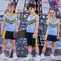 School uniforms suit Primary school children Summer Inn Wind Childrens class Games Unified kindergarten Garden Clothing Tide Short Sleeves
