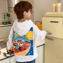 Boys autumn clothes 2021 new childrens fried street clothes Tide brand spring and autumn childrens clothing boys cotton long sleeves